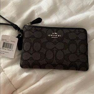 Black coach wristlet